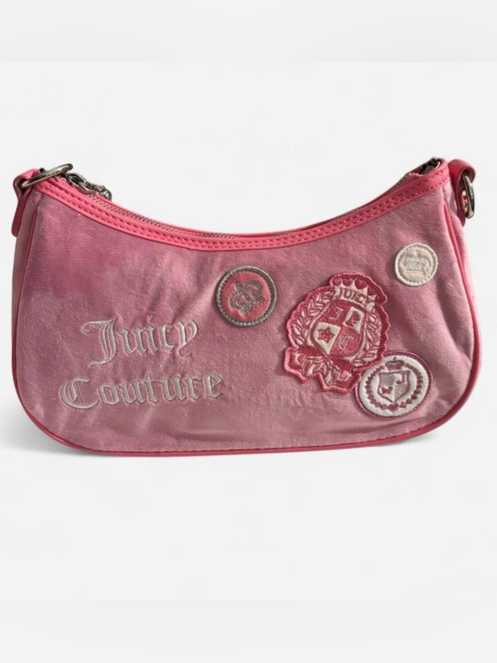 Juicy Couture Pink Logo Interior Shoulder Bag